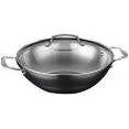 thumbnail image 1 of Sartén para saltear y wok de acero inoxidable Cuisinart Con tapa, 1 of 1
