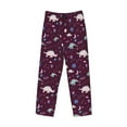 thumbnail image 6 of Uemuo Space Dinosaur Pattern Men's Wide Leg Palazzo Lounge Pants with Pockets Light Weight Loose Comfy Casual Pajama Pants-Small, 6 of 9