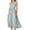 Gray, variant on AOOCHASLIY Clarance Dresses for Women 2022Fashion Women Casual Dot Printing V-Neck Sleeveless Tie-in Waist Long Dress