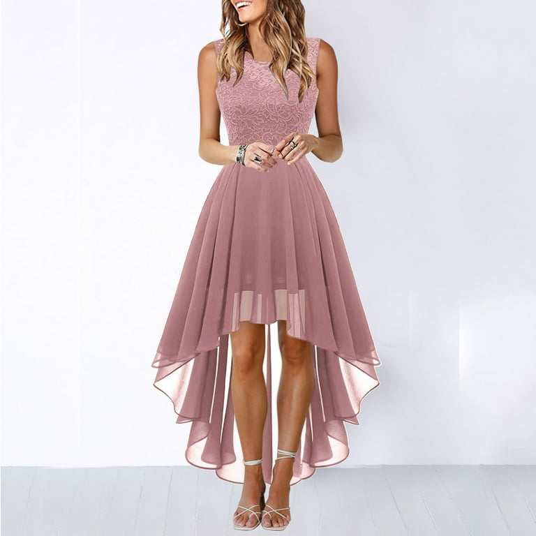 XIAOCHA Womens Lace Bodice High Low Midi Dress Sleeveless Crew Neck Flowy Elegant Dresses - Walmart.com XIAOCHA Womens Lace Bodice High Low Midi Dress Sleeveless Crew Neck Flowy Elegant Dresses - Walmart.com