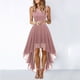 thumbnail image 2 of Vestido de cóctel sin mangas con estampado floral para mujer: elegante vestido de noche de dama de honor con abertura lateral para bodas y fiestas, 2 of 5