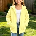 thumbnail image 2 of Jalioing Kids Zip Up Hoodie Casual Long Sleeve Hooded Sweatshirt Jacket with Pocket Teen Boys Girls Solid Outerwear, 2 of 7