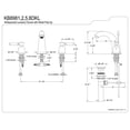 thumbnail image 2 of Kingston Brass KB8982DKL Robinet de Lavabo à Large Diffusion 8 Po, Laiton Poli, 2 of 2