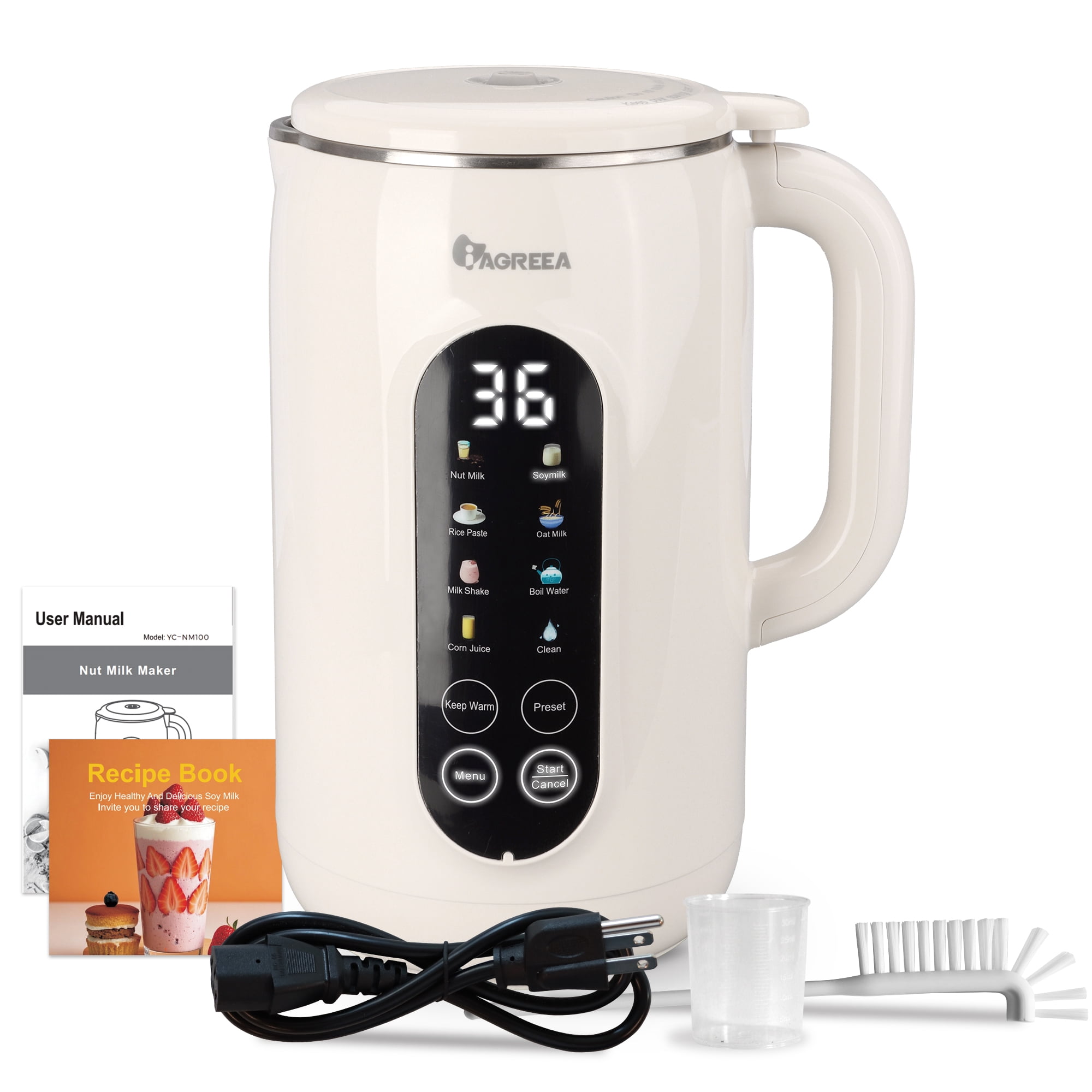 50oz Nut Milk Maker Machine - 8-in-1 Automatic For Almond, Soy, Oat Milk & More (800W)