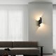 thumbnail image 5 of Indoor/Outdoor Wall Light, 10W 3000K Warm White Lamp, Modern Up Down Light Fixture, Waterproof IP65 Lighting, Metal Spiral for Bar, Bedroom, Black, 5 of 5