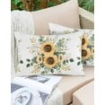 thumbnail image 6 of Sunflower Eucalyptus Throw Pillow Cover 24 x 36 Inch Decorative Pillow Cover Sage Green Botanical Watercolor Lumbar Pillowcase Seasonal Rectangle Cushion Case for Couch Sofa Bed Living Room, 6 of 7