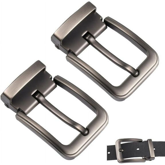 2Pcs Reversible Belt Buckle Replacement Men's Belt Rotated Buckle Rectangle Universal Loop Ring colorful DIY