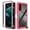 Clear / Pink, variant on For Revvl 6X 5G (T-Mobile) Full Body Armor Slim Hybrid Double Layer Hard PC + TPU Transparent Rugged Shockproof Phone Case Cover by Xpression - Clear / Black