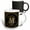 Multicolor, variant on 3drose, Monogram Initial Letter M Black and Image of Gold Ornamental Flourish, 11oz Two-tone Black Mug