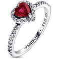 thumbnail image 3 of Anillo Pandora Corazón Elevado Rojo Original Joyería Fina 198421C02 | Talle 50 | Joyería De Lujo Para Mujer | Ideal Para Regalo Elegante | Compatible Con Charms Pandora, 3 of 5