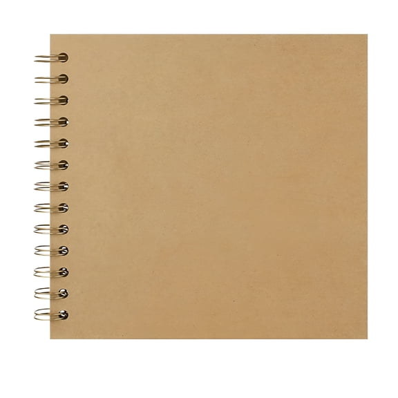 CCOCC Scrapbook Album, Notebook, 1Pc Scrapbook 7 X 7 Inch DIY Scrapbook Album 20 Pages Hardcover Kraft Paper Scrap Book Photo Albums Memory Book for Wedding and Anniversary Family (Khaki)