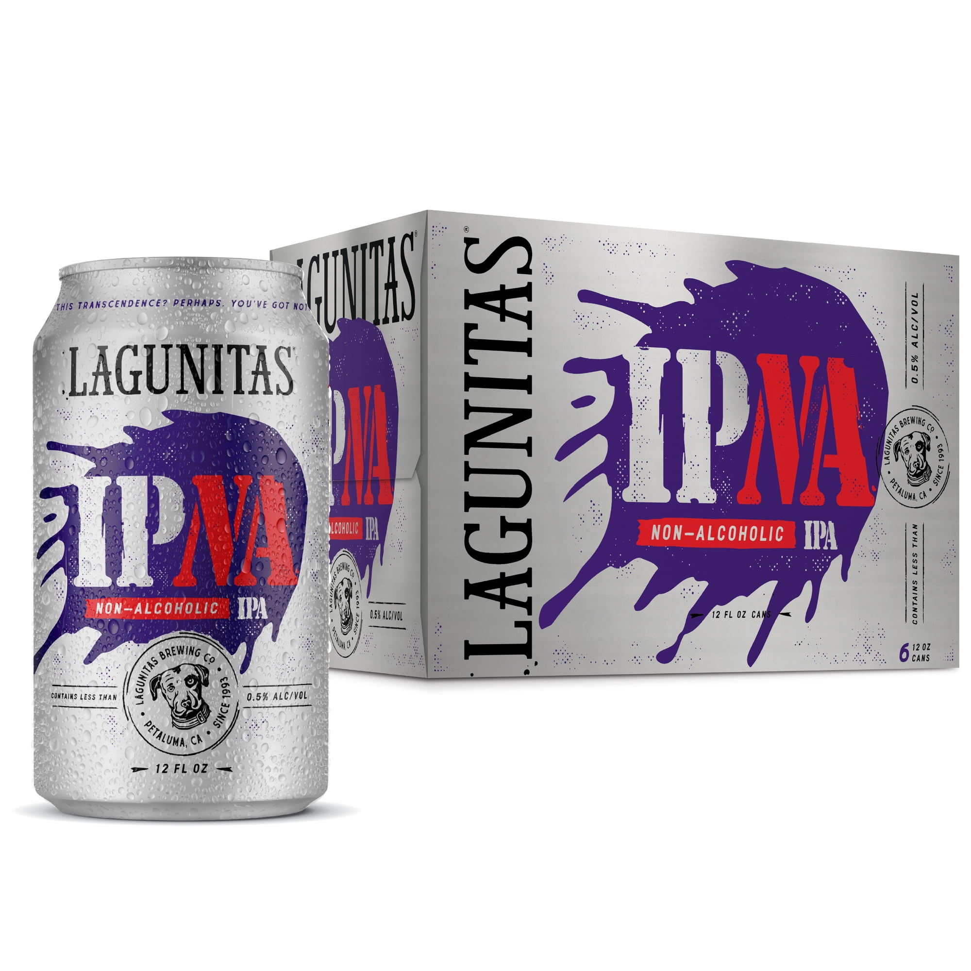 Lagunitas IPNA Non-Alc Beer 6 pack 12 fl. oz. Cans Less than 0.5% Alcohol by Volume