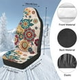 thumbnail image 7 of Uorisanigo Seat Covers for Cars Trucks SUV Front Seats, 2 PCS Premium Furry Fuzzy Fluffy Ethnic Flower Print Seat Cover, Car Interior Accessories, Universal Fit & Breathable, 7 of 7
