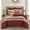Burgundy, variant on Lanco Geometirc California King Blue Grey Comforter Set, 10 Piece, Jacquard Bedding Comforters & Sets, Bedskirt, Pillows & Shams, Ultra-Soft