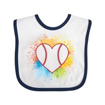 Inktastic Baseball Sports Heart Girls Baby Bib