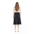 thumbnail image 2 of Women’s High Waist Black Midi Skirt with Special Belt Design, 2 of 6