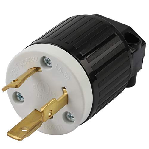 Nema L5-30P 30 Amp 125 Volt Connector, L5-30 Locking Power Cord Connector 2P 3W, Locking Plug, Industrial Grade DIY Twist-Lock Cord Male Plug$$Tools & Hardware Other