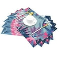 thumbnail image 2 of LNWH Tropical Jungle Flowers Pattern Placemats, 6 PCS Heat Resistant Washable PVC Table Mats, 18"x12", 2 of 6
