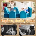 thumbnail image 5 of Kids Sofa Couch 10PCS, Linor Modular Toddler Couch for Playroom, Dutch Velvet Multifunctional Play Couch Sofa for Kids, Blue, 5 of 8