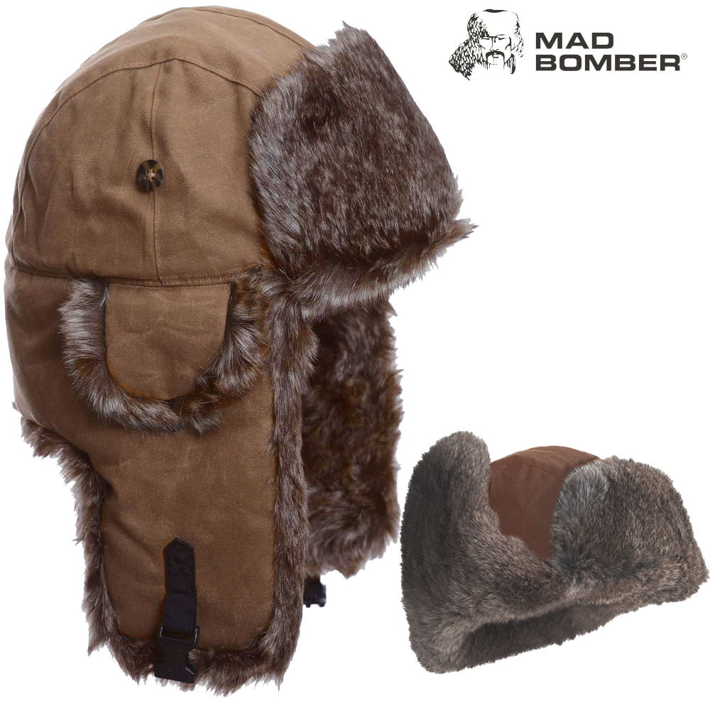 Mad Bomber Waxed Bomber Hat (L)- Khk 