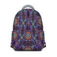 thumbnail image 3 of Ethnic Print Backpack for Women - Bohemian Style Laptop Bag, 17" Compartment | Durable Oxford Fabric, Big Capacity for Textbooks, Notebooks & Campus Essentials, 3 of 6