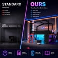 thumbnail image 6 of Leumius Full Size Low Loft Bed with Side Desk and Usb Ports, Gaming Style Metal Loft Bed with Led Lights, Storage Cabinets and Chic Canopy Design for Bedroom Guests Black, 6 of 9