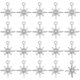 thumbnail image 1 of 30 colgantes de estrella de latón con circonitas cúbicas transparentes chapados en oro de 18 quilates o platino auténtico para pulseras, collares y bisutería., 1 of 9