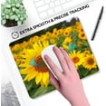 thumbnail image 3 of Square Mouse Pad Sunflower , Plant Floral Personalized Premium-Textured Custom Mouse Mat Design , Washable Mousepad Lycra Cloth , Non-Slip Rubber Base Computer Mouse Pads for Wireless Mouse, 3 of 6