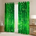 thumbnail image 2 of Homewish Pixel Geometric Striped Blackout Curtains Set of 2 (52x84 Each),Neon Green Window Curtains,Stripes Lines Curtains and Drapes For Kids,Super Cozy Room Decor, 2 of 6