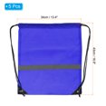 thumbnail image 2 of REGALWOVEN Polyester Drawstring Bag Reflective Cinch Sack for Gym Sports Blue, 2 of 7