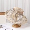 thumbnail image 4 of Chapeaux de Soleil pour Femmes Chapeau de Robe à Grand Feuille pour Douche Nuptiale et Plage, 4 of 5