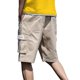 thumbnail image 3 of Pantalones de Hombre Cintura Elástica Verano Suelto Color Sólido Pantalones de Cinco Cuartos Deportes Casuales Pantalones Cortos de Ropa de Trabajo de los Hombres, 3 of 8