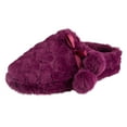 thumbnail image 4 of Jessica Simpson Girls Plush Slip-On Clogs - Comfy Memory Foam Slipper House Shoe with Cute Hearts and Pom Poms for Kids, 4 of 9