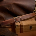 thumbnail image 2 of Fianmy Men's Genuine Leather Belt, Handmade Casual Dress Jeans Leather Belts for Men, 2 of 6