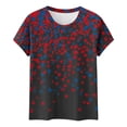 thumbnail image 3 of NSLGXD Women's 250th Anniversary Usa Shirt Round Neck Short Sleeve 4th of July Shirts Dressy Casual Holiday Graphic Tees S-3XL, 3 of 7