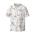 thumbnail image 3 of Goofa Cute Koala Printed Men's Casual Short-sleeved Shirt,Lightweight Breathable Button-down,Summer Casual men's top,Versatile Fashion shirt-Small, 3 of 7