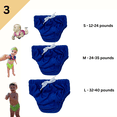 thumbnail image 3 of KaWaii Baby Couches de Bain Réutilisables Lot de 2 - Grand 32 -40 Livres, Bleu, 3 of 9