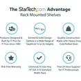 thumbnail image 2 of StarTech.com 1U Server Rack Shelf - Universal Vented Rack Mount Cantilever Tray for 19" Network Equipment Rack & Cabinet - Durable Design - Weight Capacity 55lb/25kg - 12" Deep, 2 of 8