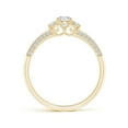 thumbnail image 2 of ANGARA Natural Three Stone Diamond Ring with in 14K Yellow Gold for Women (Size-4.1mm | Color-H | Clarity-SI2) | April Birthstone, Birthday, Anniversary, Jewelry Gift for Women | Natural Diamond Ring, 2 of 7