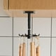 thumbnail image 2 of 2 soportes para utensilios de cocina, gancho plegable giratorio de 360 ​​grados, autoadhesivos (negro), 2 of 4