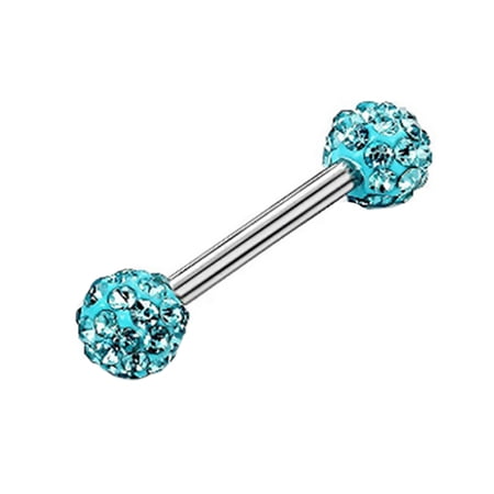 Ayyufe Women Rhinestone Tongue Nose Nipple Ring Stud Earrings Body Piercing