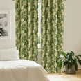 thumbnail image 2 of Ambesonne Cat Curtains, Kitten Silhouettes Jungle, Pair of 28"x95", Green Dark Green Cream, 2 of 5