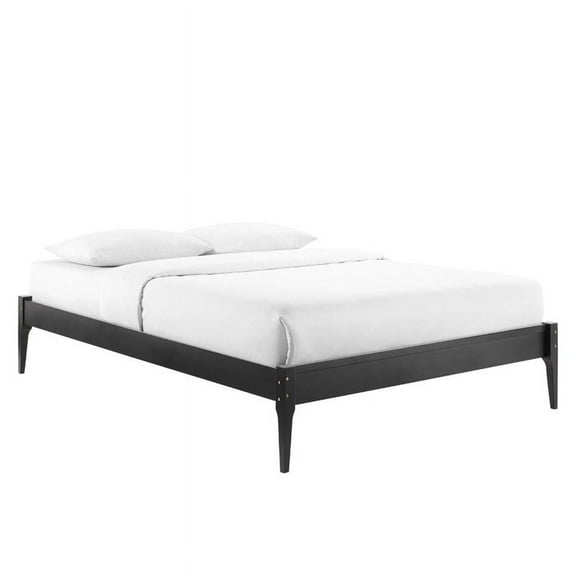 Modway June Wood Platform Bed Frame, Full, Black