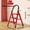 3 Steps Red, variant on Heavy Duty 3/4 Step Folding Ladder - Capacity Steel Construction, Wide Non-Slip Treads, Lightweight Portable Design for Home & Industrial Use, Folding Ladders for Home