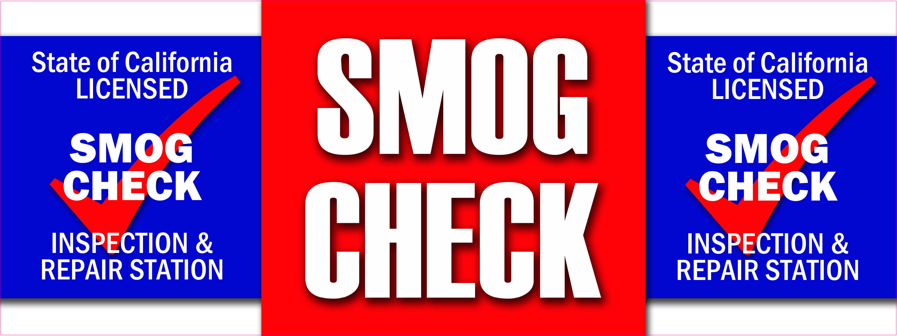 Decal Sticker Multiple Sizes Auto Repair Service Smog Check Inspection Automotive Complete auto Repair and Service Outdoor Store Sign Blue Set of 10 