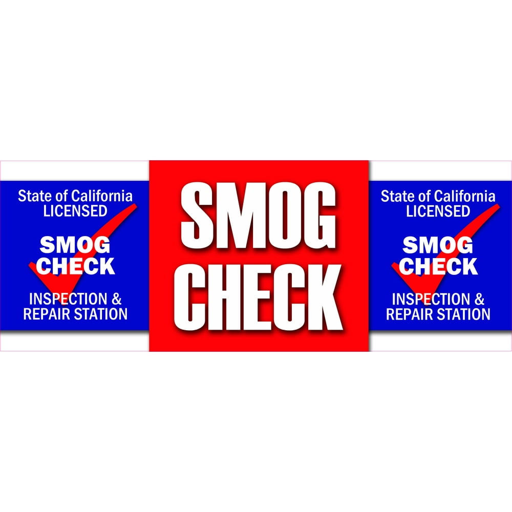 12" SMOG CHECK DECAL sticker auto automotive pollution car inspection
