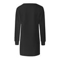 thumbnail image 5 of Ediodpoh Ladies Autumn Winter Dresses in 2025 Versatile Textured Round Neck Long Sleeved Sweater Dresses for Skirts Black M, 5 of 5