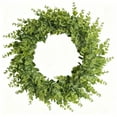 thumbnail image 2 of 18" Christmas Eucalyptus Wreath Artificial Green Leaves Wreath Festival Hanging Decoration for Front Door Window All Seasons Wreath Year Round Decor Home Decor, 2 of 9