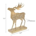 thumbnail image 4 of Gold Metal Reindeer Figurine Stand (Head Up) - Set of 2, 4 of 4