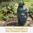 thumbnail image 3 of Sunnydaze Tour de Vase Ceramic Outdoor Water Fountain with Light, 3 of 18